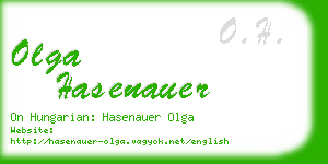 olga hasenauer business card